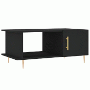 VidaXL Table basse noir 90x50x40 cm bois d'ingénierie Modèle Flex Confort Plus - 829477