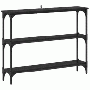 VidaXL Table console Chêne noir 100 x 22,5 x 75 cm Bois d'ingénierie Modèle Flex Pro - 883505