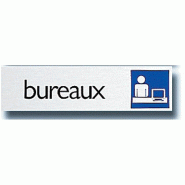 Affichage BUREAUX Pickup alu - Couleur gris et bleu - Aluminium