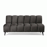 Banquette de restaurant professionnelle CHR Cocoon velours gris anthracite, 180 cm  France Mobilier CHR - gris 3760326528738