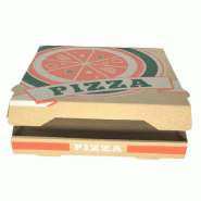 Boîte Pizza NOVABOX PACK CHR 26x26x4cm - Kraft Brun  - Ventilation Optimisée Pâte Croustillante - Spécial Livraison & Vente à Emporter - Lot de 5