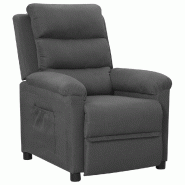 Fauteuil inclinable Gris foncé Tissu Modèle Zervellaix - 342340