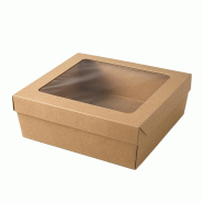 FHC evolupack FHC - 100Pcs - Boîte Kray carrée kraft à fenêtre 200 mm - marron en carton FHC210KRBAK200K FHC evolupack FHC - 100Pcs - Boîte Kray carrée kraft à fenêtre 200 mm - marron en carton FHC210KRBAK200K