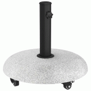Helloshop26 - Base de parasol ronde roulable 45 x 45 x 40 cm design moderne jardin en béton gris clair 02_0058885 - gris acier 3000240833076
