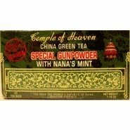 Le thé vert "spécial gunpowder" à la menthe nana