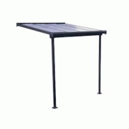 Pergola à adosser en aluminium gris et polycarbonate Sierra 2.2 x 2.3 m Canopia By Palram - gris 703347 Pergola à adosser en aluminium gris et polycarbonate Sierra 2.2 x 2.3 m Canopia By Palram - gris 703347