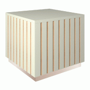 Podium bas Vertigo T03 MDF naturel et blanc mat 45x45x40cm