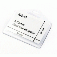 Porte-badge souple - 2 cartes - Usage intensif - Référence : IDS45 - Lot de 100