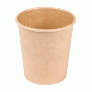 Pot en carton 120ml Ø6/4.5x6.5cm marron- par 1000