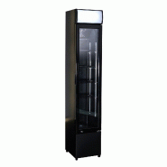 Réfrigérateur professionnel Noir porte en verre étroit  Combisteel - 7455.1384 - noir 7455.1384