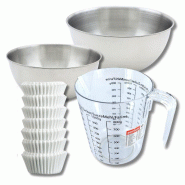 Set pâtisserie avec 240 moules à muffins en papier, 2 bols à mixer, verre mesureur et spatule Zenker - blanc papier 3176239937251