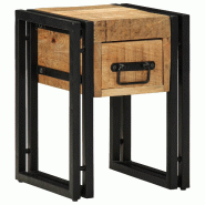 Table d'appoint 30 x 30 x 40 cm Bois de mangue massif Modèle Jardin Psi Prime Plus - 4016715