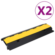 Vidaxl rampes de protection de câble 2 canaux 2 pcs 100 cm caoutchouc 150968 Vidaxl rampes de protection de câble 2 canaux 2 pcs 100 cm caoutchouc 150968