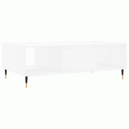 VidaXL Table basse blanc 104x60x35 cm bois d'ingénierie Modèle Ombre Luxe Prime - 827076