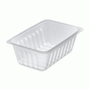250 Barquettes Charcutières 375cc de 13,8 x 9 x 4,6 cm - Emballage Pro Fraîcheur -  Transparent Alimentaire - D-Work - transparent 3664100211390