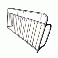 Barrière 2m support 10 vélos-mobile / pliante-tube 35mm Barrière 2m support 10 vélos-mobile / pliante-tube 35mm