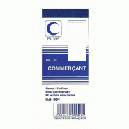Blocs commerçant 60x140mm - 100 feuilles - par 10 - Papier