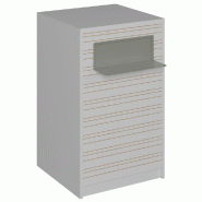 Comptoir Vertigo H T04 naturel solo L60cm 1 tabl.Couliss.2tabl.Amoviblesblanc