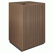 Comptoir Vertigo T03 avec tiroir MDF noir et noyer foncé 60x60x93cm