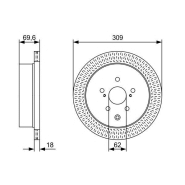 Disque de frein Bosch 0986479T57 - ventilé - arrière - boîte de 2 disques Disque de frein Bosch 0986479T57 - ventilé - arrière - boîte de 2 disques
