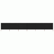 Helloshop26 - Brises-vue paravent 6 panneaux tissu 800 x 160 cm noir 02_0008845 - noir Bois massif 3000474347769