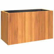Helloshop26 - Jardinière bac lit surélevé plantes fleurs terrasse jardin 59 x 27,5 x 35 cm bois massif d'acacia marron 02_0037687 - marron Bois mas