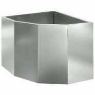 Helloshop26 - Jardinière d'angle moderne épurée 45 x 45 x 35 cm design durable en acier galvanisé argent 02_0052892 - acier 3000237637991