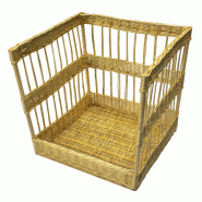 ITALCONCEPT Corbeille Osier Blanc 58X58Cm H.740X140 Mm - 3616350029102