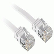 Lindy 47502 Câble plat patch Cat6, blanc, 2,00 m Sans blindage - 47502