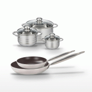 Lot 2 Poêles 28/32 cm & 3 Faitouts 12/16/20 cm Elo Bistro Line - noir 3176239986150