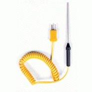 Sonde thermocouple type K à piquer 77 mm - connecteur 12 mm - -50°C à 250°C - longueur 1,4 m