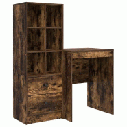 VidaXL Bureau avec tiroir 2 pcs Chêne fumé Modèle Titan Design Élite - 3337341