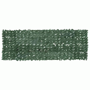 VidaXL Écran de balcon avec feuilles vert foncé 300x100 cm Modèle Jardin Azimut - 315487