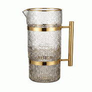 Aulica Pichet en verre transparent anse dorée - transparent 368302 Aulica Pichet en verre transparent anse dorée - transparent 368302