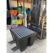 Bacs de rétention 240L pour 1 fût, fabriqués en France - BCRTTHDNR-PU09/CLB_0