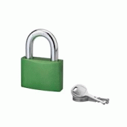 Cadenas à clé Bombe, alu, 60mm, anse acier cémenté, 3 clés - SP - vert 3150268281165 Cadenas à clé Bombe, alu, 60mm, anse acier cémenté, 3 clés - SP - vert 3150268281165