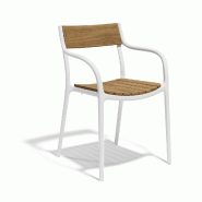 Chaise in & out madison wood - blanc