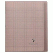 Clairefontaine Lot de 10 Cahier Kover Book 17x22, 96p./48 feuilles 90 g/m² piquées, couv. Transparente gris, Séyès - 3037929514070