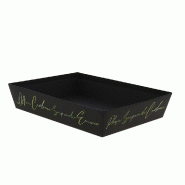 Corbeille carton rectangle "Signature" 36x27x7cm - par 30