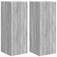 Helloshop26 - Meuble TV mural moderne 30 x 31 x 80 cm avec rangement efficace design minimaliste en bois gris sonoma 02_0054980 - gris Bois massif 300