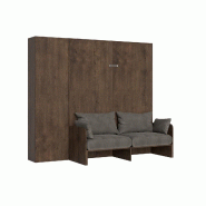 Itamoby Canapé Kentaro Noce lit double avec colonne gauche-droite - marron 8050598026885