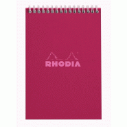 RHODIA Lot de 5 Bloc prune format 148x210 / A5, 80 feuilles 80 g/m² reliure intégrale, ligné - 3037921184165