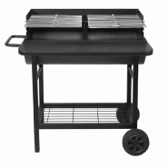 ROBBY Barbecue à Charbon 71x35.5cm Avec Chariot smoker one - noir 3770006481772