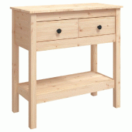Table console 75x35x75 cm Bois massif de pin Modèle Soleil Calypso Prime - 814619