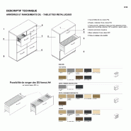 Armoire avec tiroirs pour le classement des dossiers suspendus - Blanc pastel, Blanc pastel, 6 cases_0