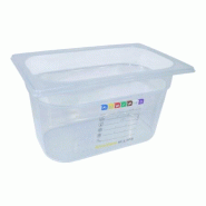 Bac HACCP Polypropylène GN 1/4 H. 150 mm - Gastroland - transparent plastique polypropylène 3701666002458