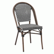 Chaise serena en rotin synthétique style bistrot pour extérieur ( expéditions à partir du 10 novembre) - tigaone - 3701680323829