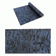 Chemin de table velours Heaven bleu marine/BLEU métal 28cm x 3m