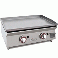 Gril à gaz 60 cm, profondeur 45 cm, acier laminé, 2 brûleurs, Arilex - 60PGLN