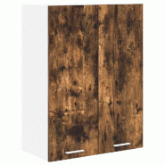 Helloshop26 - Armoire suspendue moderne grand espace de rangement 60 x 31 x 80 cm en bois d'ingénierie chêne fumé 02_0053317 - Bois massif 30002378